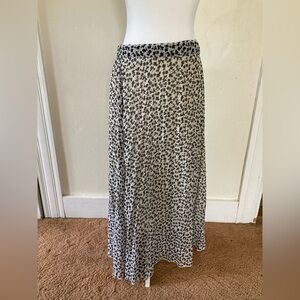 Black floral long skirt